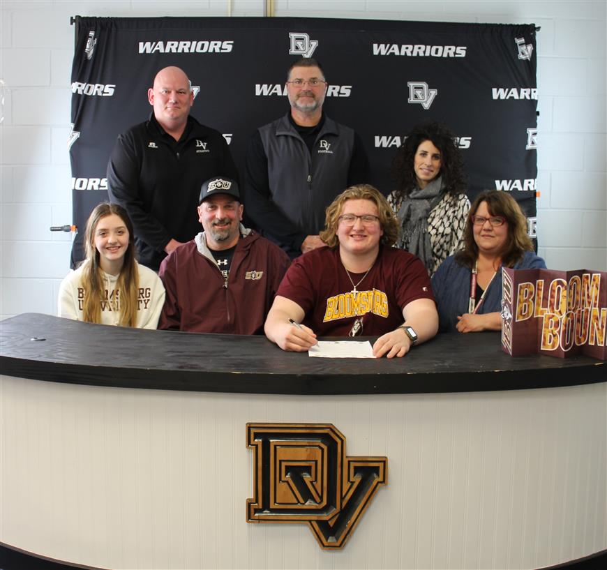 Senior football player Ryan Battaglia signed with Bloomsburg University – Division II. 