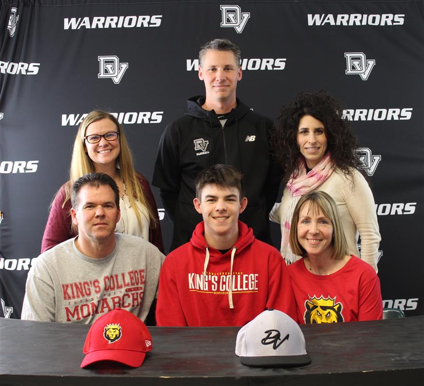Senior baseball player Quinn Curabba signed with King’s College – Division III. 